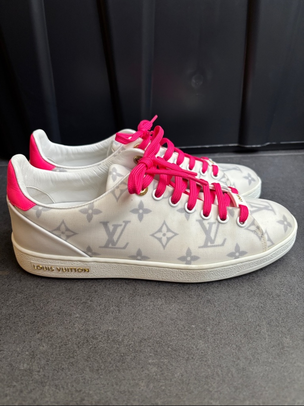 Louis Vuitton Technical Fabric Calfskin Monogram Sneakers Womens Size 7, EU 37